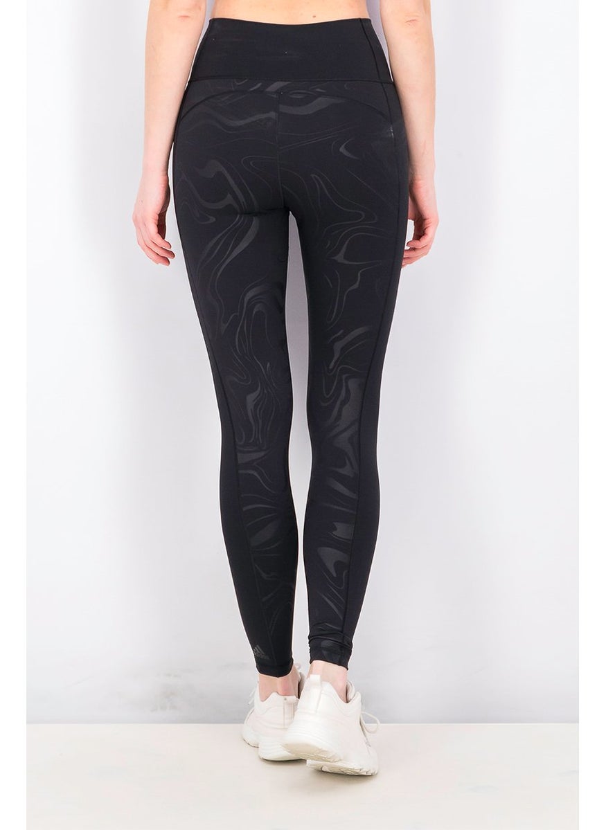 Adidas - Women Printed Long Tight, Black - Image 1