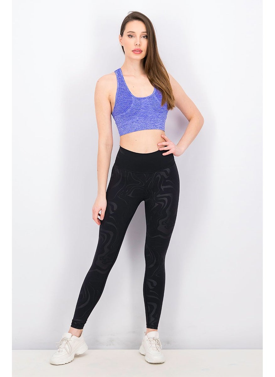 Adidas - Women Printed Long Tight, Black - Image 1