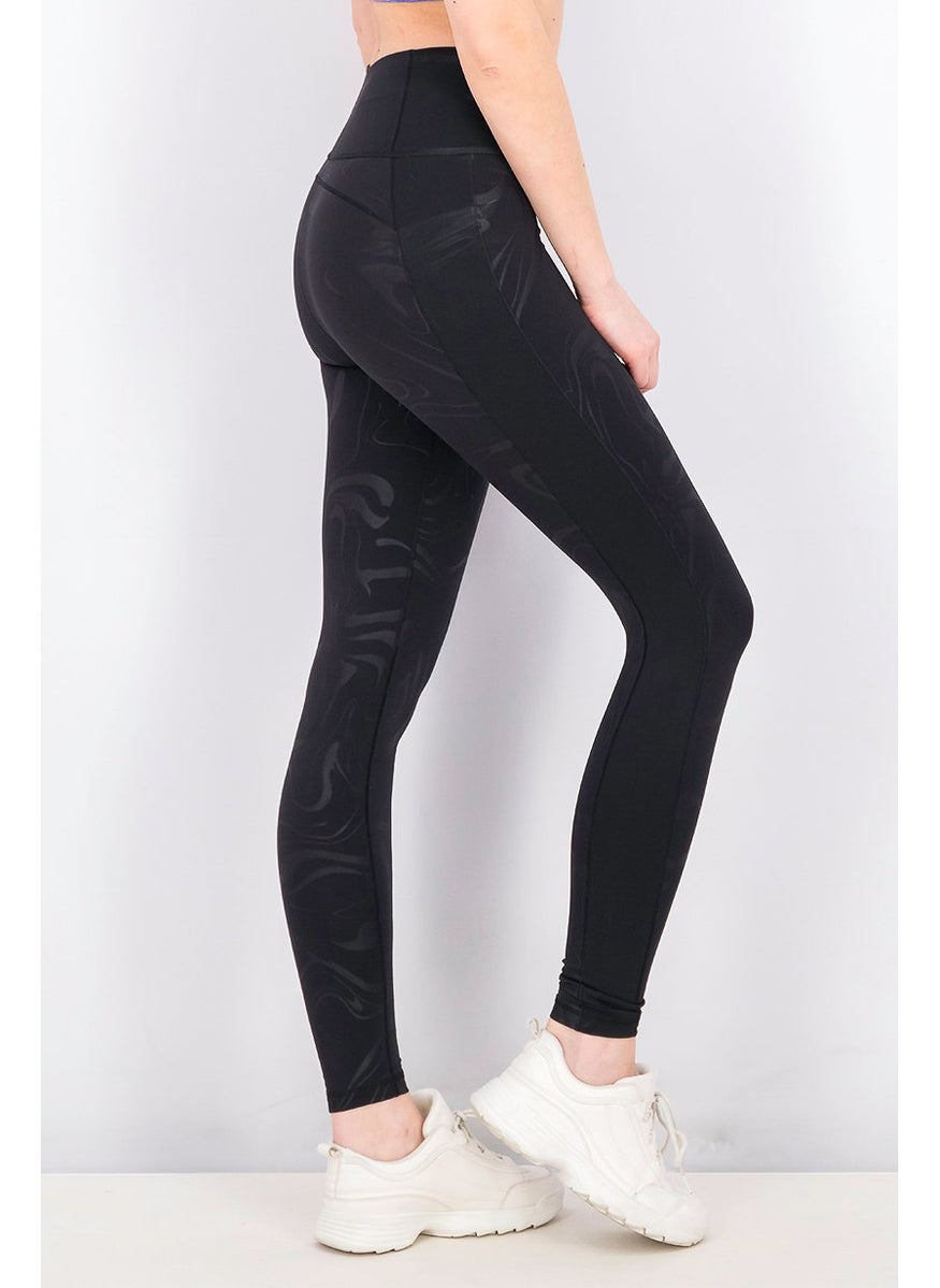 Adidas - Women Printed Long Tight, Black - Image 1