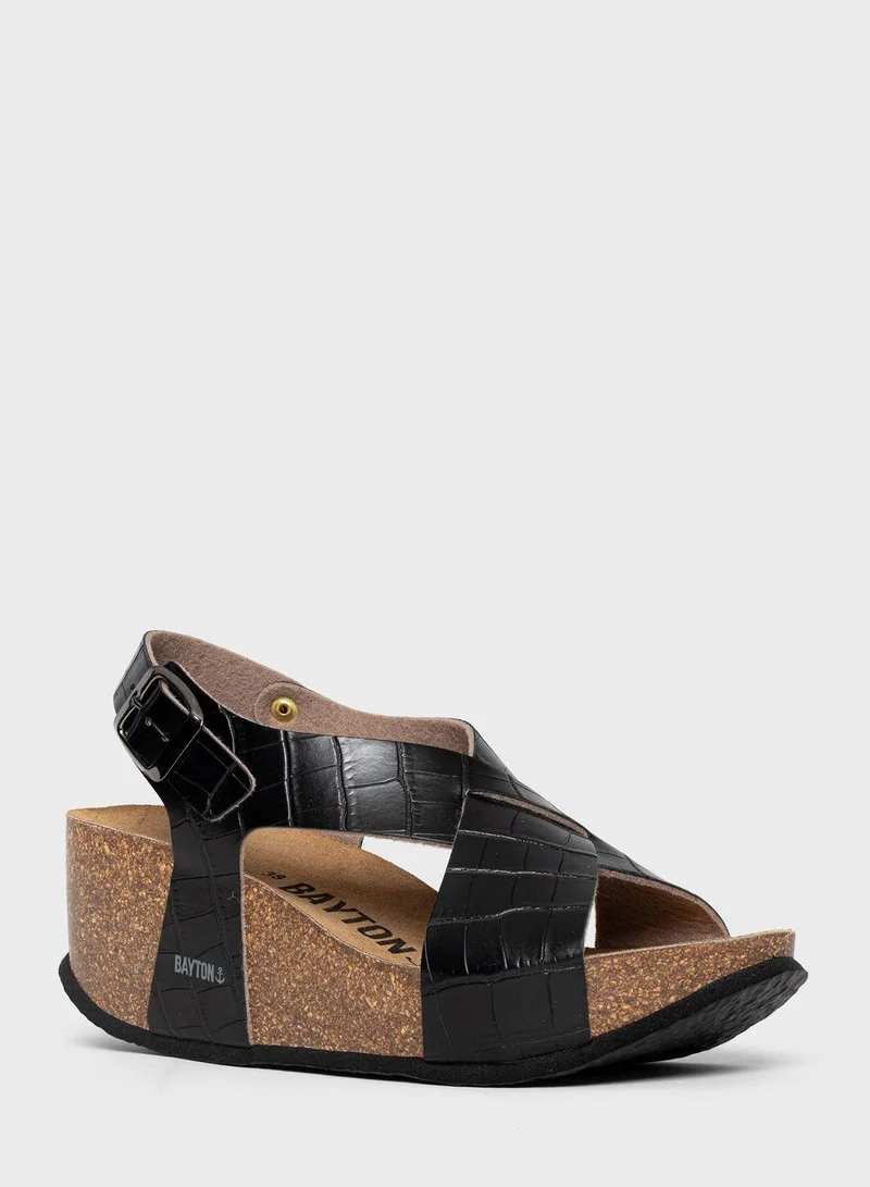 BAYTON Jerez Strappy Mid Heel Wedges