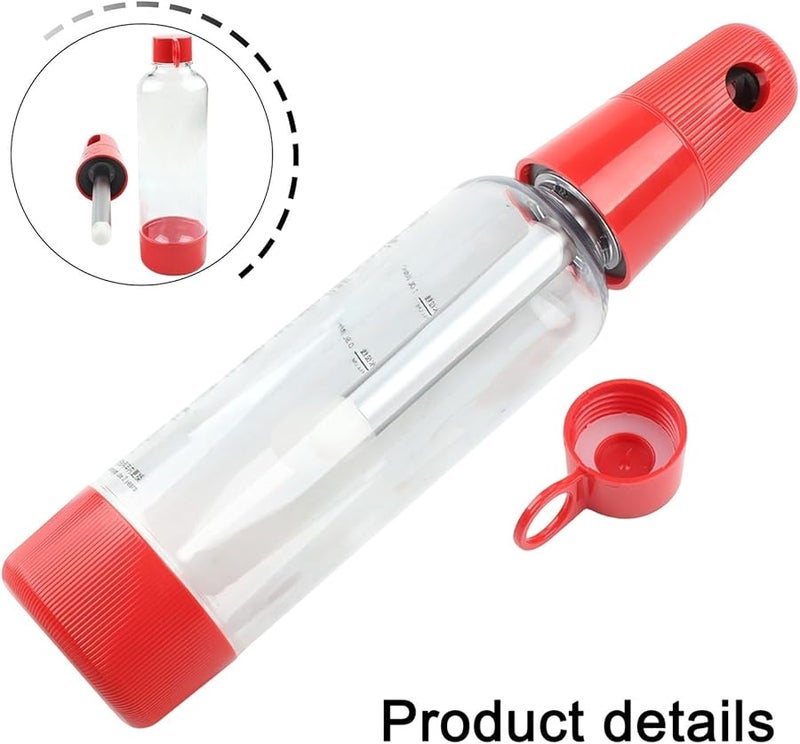 Portable Soda Maker Accessory 1000ml Compact Dual Lid For Fizzy Juices Red - Image 5