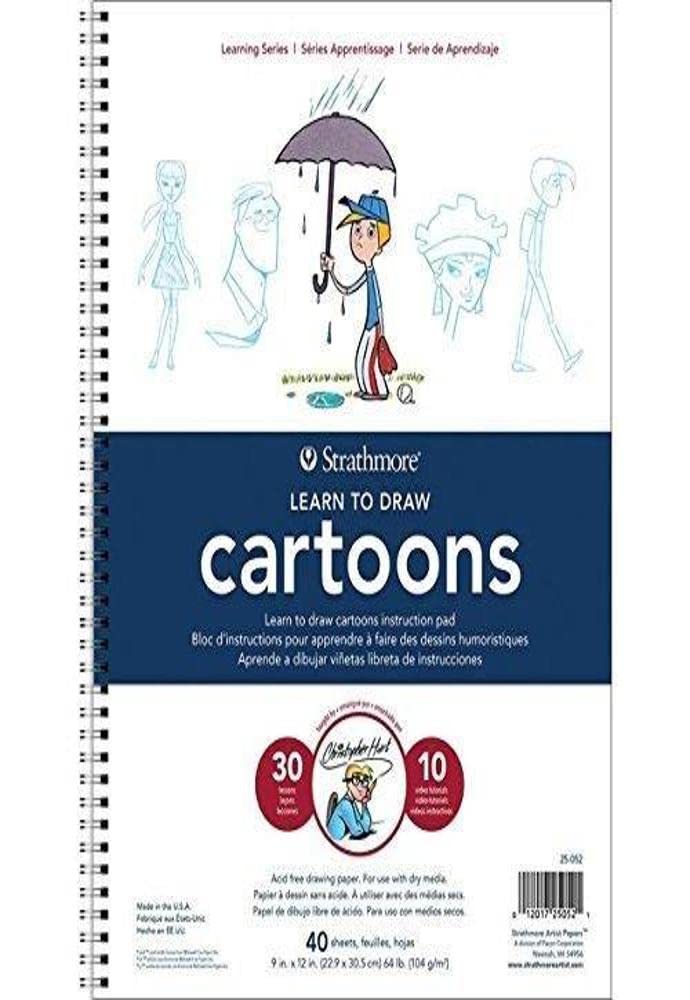 Strathmore 25052 200 Learning Series Drawing Cartoons Pad White 9x12Inch