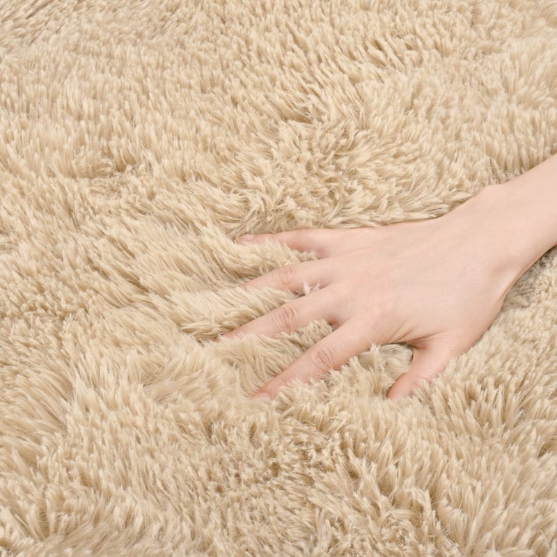 DETUM 2X3 Rug Small Beige Rug Light Tan Fluffy Rugs for Bedroom Kicthen Entryway Hallyway Washable Area Rug Super Soft Throw Rug Room Decor Plush Rugs Kids and Pets Friendly - Image 3