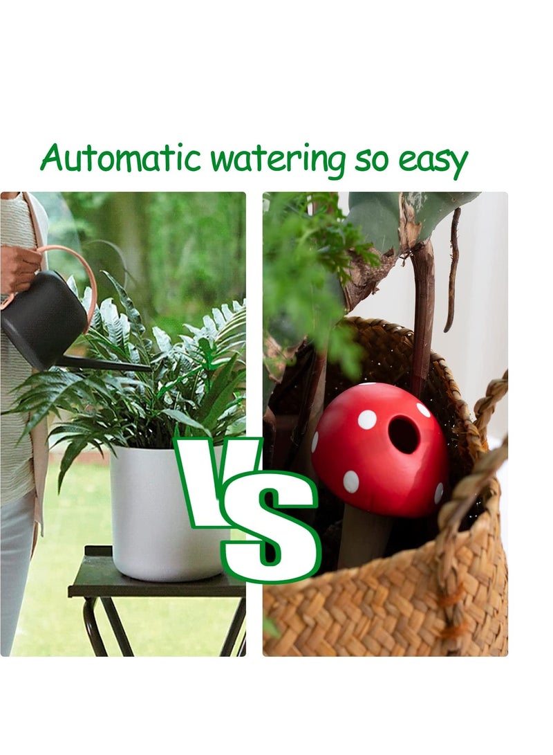Indoor Plant Terra Cotta Watering Stakes Mushroom Water Spikes Automatic Self Water Stakes Self Watering Watering Spikes Automatic Plant Waterer for Indoor & Outdoor 110ML x 4 - Image 2