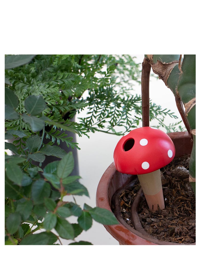 Indoor Plant Terra Cotta Watering Stakes Mushroom Water Spikes Automatic Self Water Stakes Self Watering Watering Spikes Automatic Plant Waterer for Indoor & Outdoor 110ML x 4 - Image 3