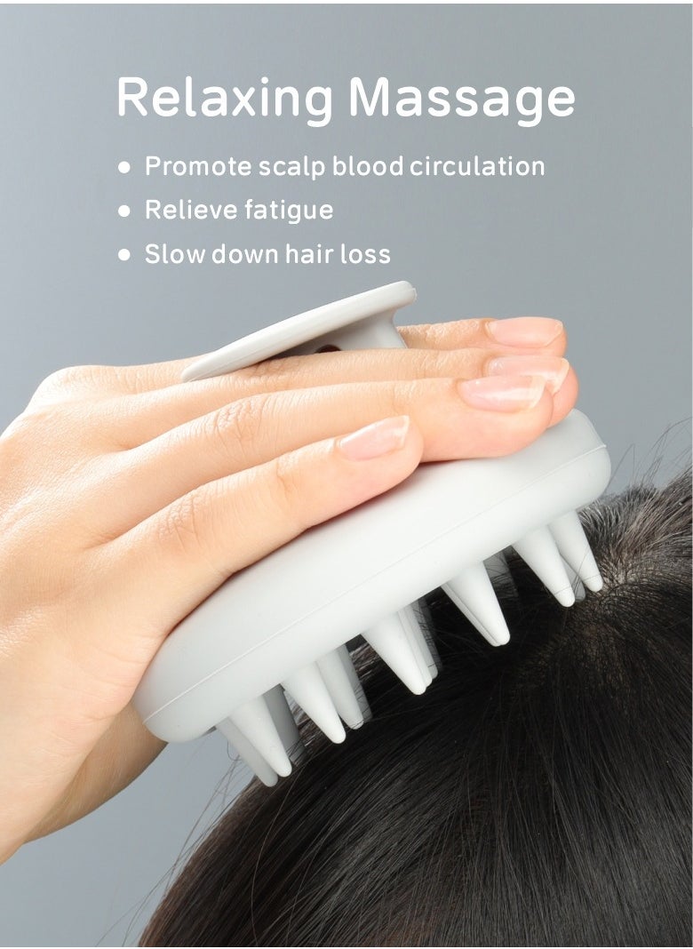 HieerBus - Scalp Massager Shampoo Brush,Hair Scrubber with Soft Silicone Bristles, Scalp Exfoliator Brush Dandruff Removal Shampoo Brush for Wet Dry Scalp Care - Image 1