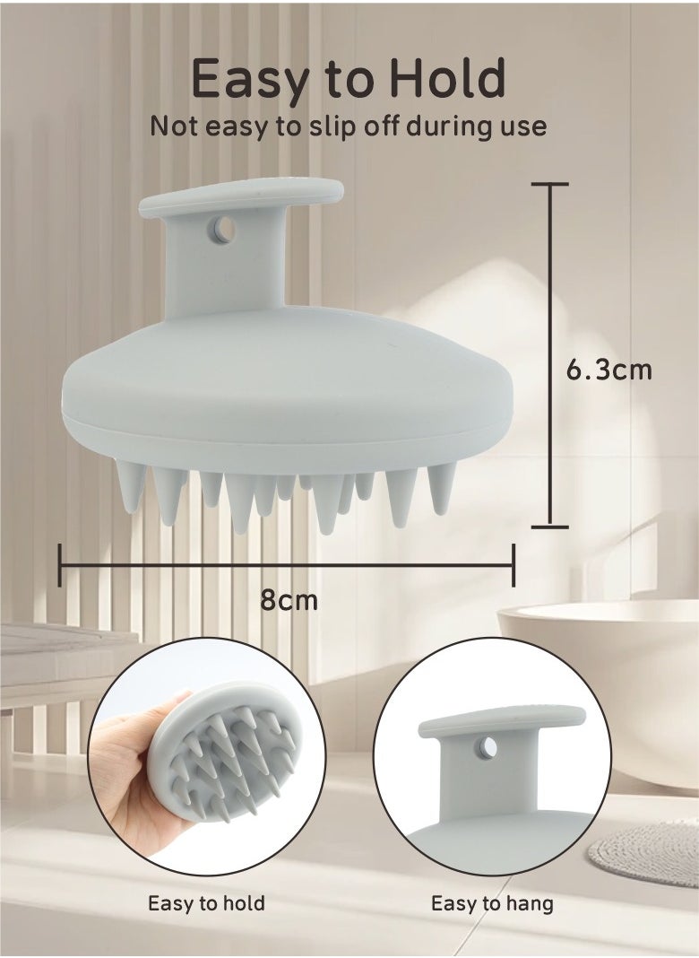 HieerBus - Scalp Massager Shampoo Brush,Hair Scrubber with Soft Silicone Bristles, Scalp Exfoliator Brush Dandruff Removal Shampoo Brush for Wet Dry Scalp Care - Image 1
