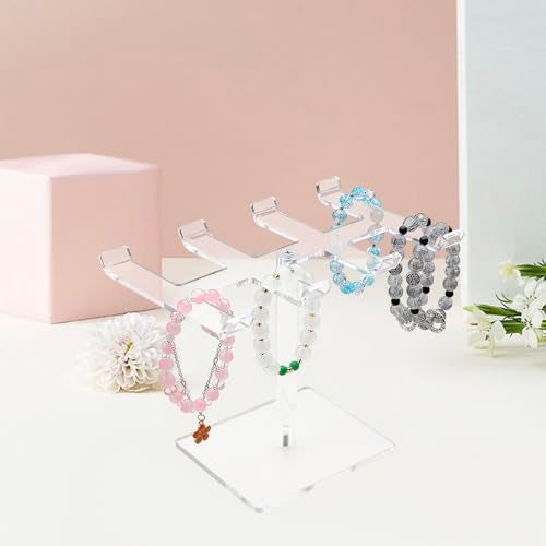Bigfety Acrylic Bracelet Holder Stand 2 Tier, Holds Lots of Bracelets, Easy to Access, Great Gift for Women - Image 5