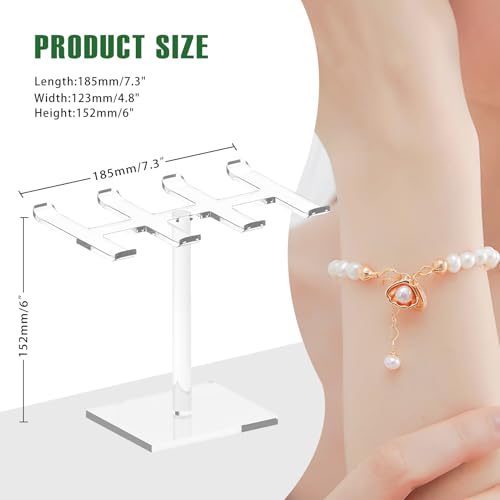 Bigfety Acrylic Bracelet Holder Stand 2 Tier, Holds Lots of Bracelets, Easy to Access, Great Gift for Women - Image 2
