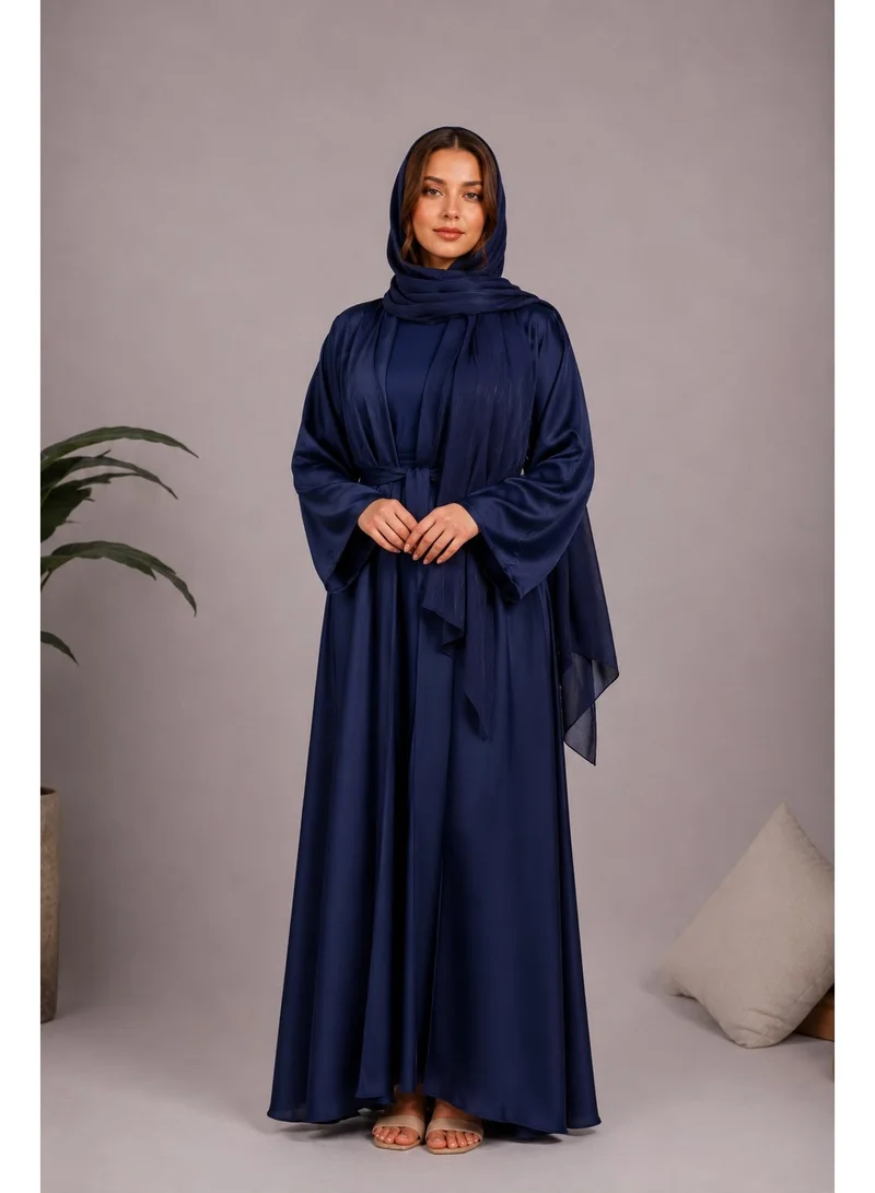 Ophelia Raina Abaya – Luxury Flowing Green Abaya with Soft matching Hijab