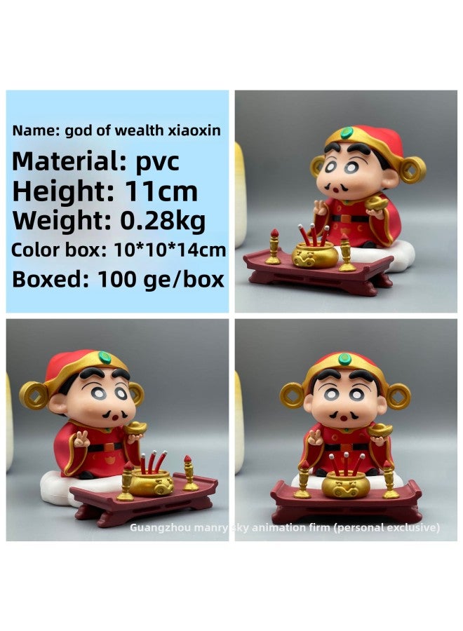 Crayon Xiaoxin Full Series Q Edition Lotus Buddha Jigong Animation Hand-made Model Desktop Ornaments Car Central Control Doll 