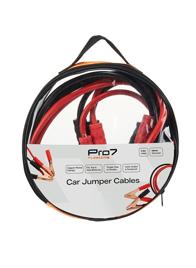 LAWAZIM Pro7 Car Jumper Cables - 2.5m/400Amp - Heavy Duty Emergency Booster Cables with Insulated Color-Coded Copper Clamps and Carry Bag - for Jump Starting Dead or Weak Batteries in Cars and SUVs - Image 4