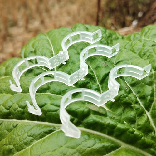 7Queen Plant Support Clips -100PK, White Tomato Clips for String Trellis, Grape Vine Clips for Garden Netting Climbing Plants, Secured Plastic Plant Clips - Image 3