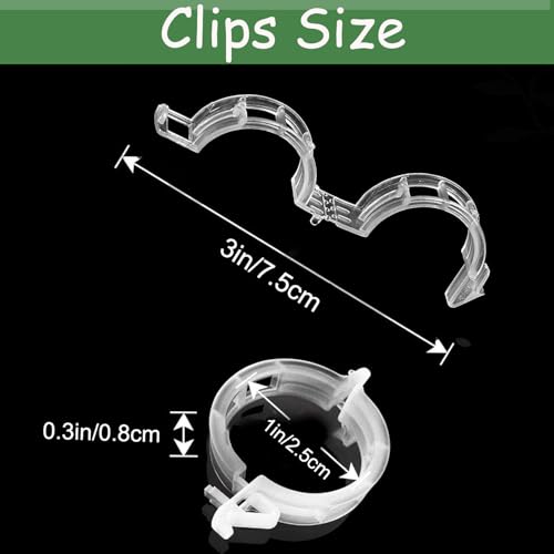 7Queen Plant Support Clips -100PK, White Tomato Clips for String Trellis, Grape Vine Clips for Garden Netting Climbing Plants, Secured Plastic Plant Clips - Image 5