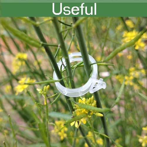7Queen Plant Support Clips -100PK, White Tomato Clips for String Trellis, Grape Vine Clips for Garden Netting Climbing Plants, Secured Plastic Plant Clips - Image 2
