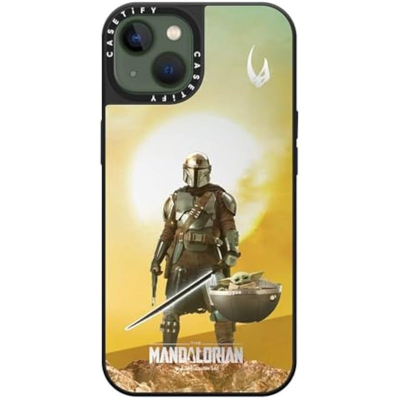 كاستيفي كاسيتي حافظة ايفون 13 ميرور 【ماندالوريان كو-لاب / حماية من السقوط بطول 5 أقدام/متوافق مع ماج سيف】 - عشيرة اثنين - فضي على اسود - Image 3