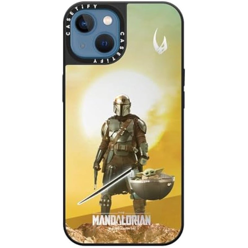 كاستيفي كاسيتي حافظة ايفون 13 ميرور 【ماندالوريان كو-لاب / حماية من السقوط بطول 5 أقدام/متوافق مع ماج سيف】 - عشيرة اثنين - فضي على اسود - Image 5