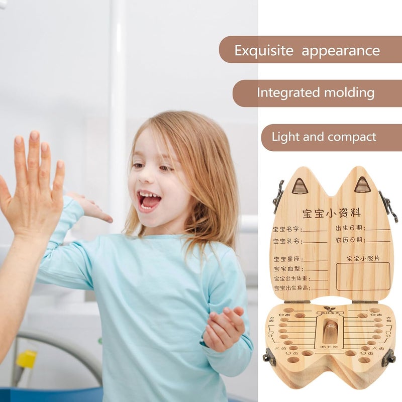 Holder and Fetal Hair Keepsake Box for Boys and Small Wooden Storage Organizer with Design and Hair Memory Collector for Keepsake - Image 3
