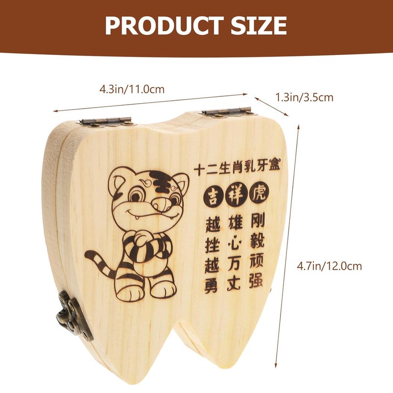Holder and Fetal Hair Keepsake Box for Boys and Small Wooden Storage Organizer with Design and Hair Memory Collector for Keepsake - Image 2