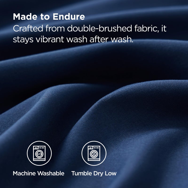 Bedsure Queen Pillow Cases Set of 2 - Navy Blue Microfiber Pillowcase 2 Pack, Super Soft and Cozy Double Brushed Pillow Case Covers with Envelope Closure for Kids, Fade Resistant, 20x30 Inches - Image 5