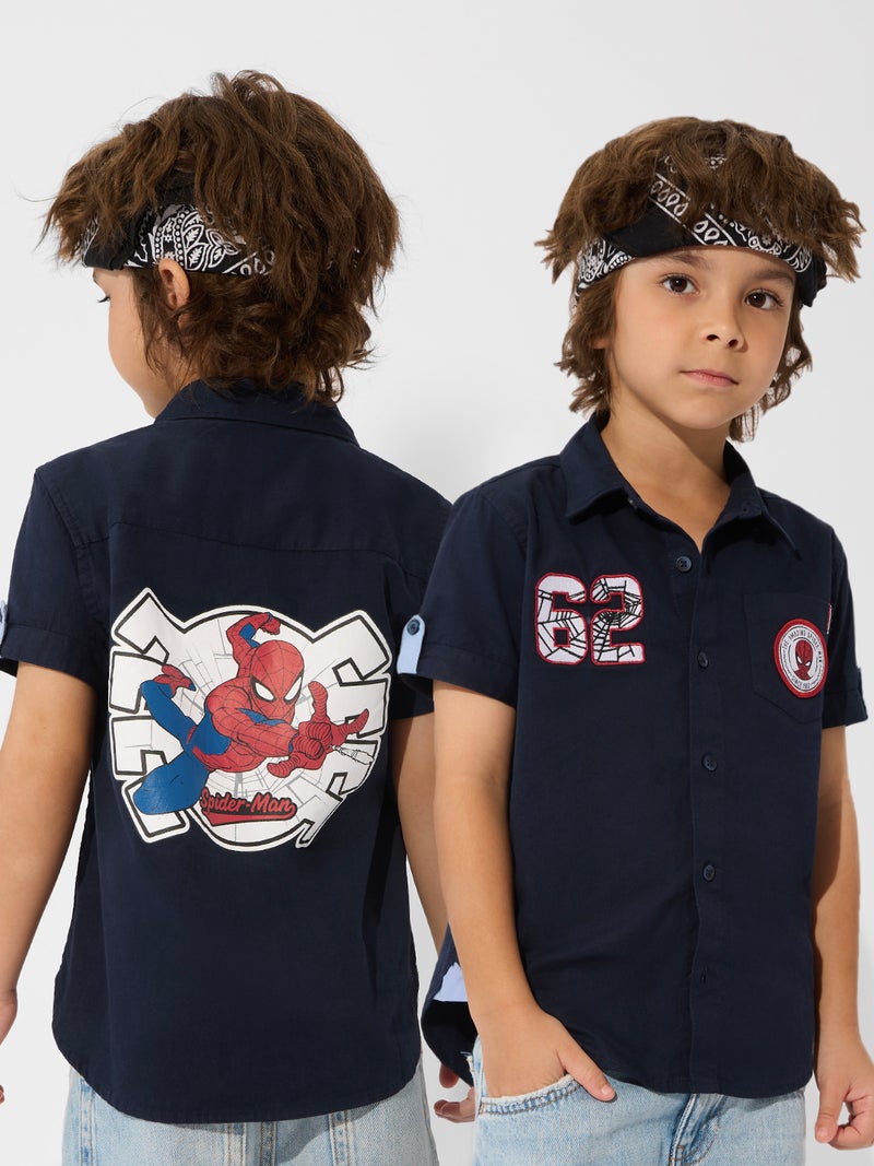 The Souled Store Spider-Man: Web Of Justice Boys Shirt | Graphic Print Casual Everyday Wear (2-8 Yrs) - Image 1