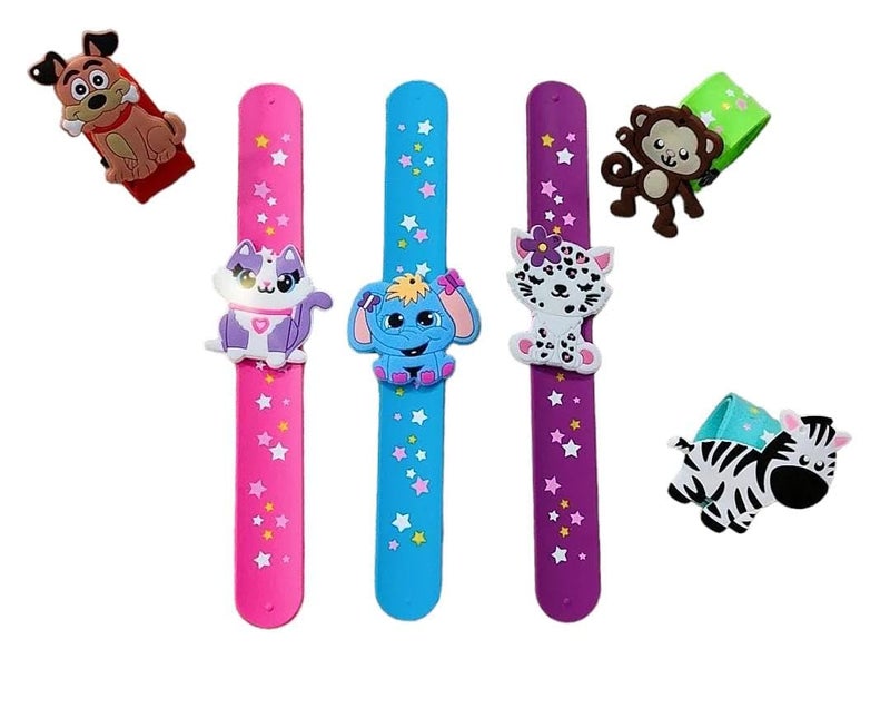 PARTISH Kids Wrist Band for Boys and Girls Pack of 6 Pcs l Silicone Slap Bracelets Bands, Birthday Return Gifts, Party Theme For Kids - Image 3