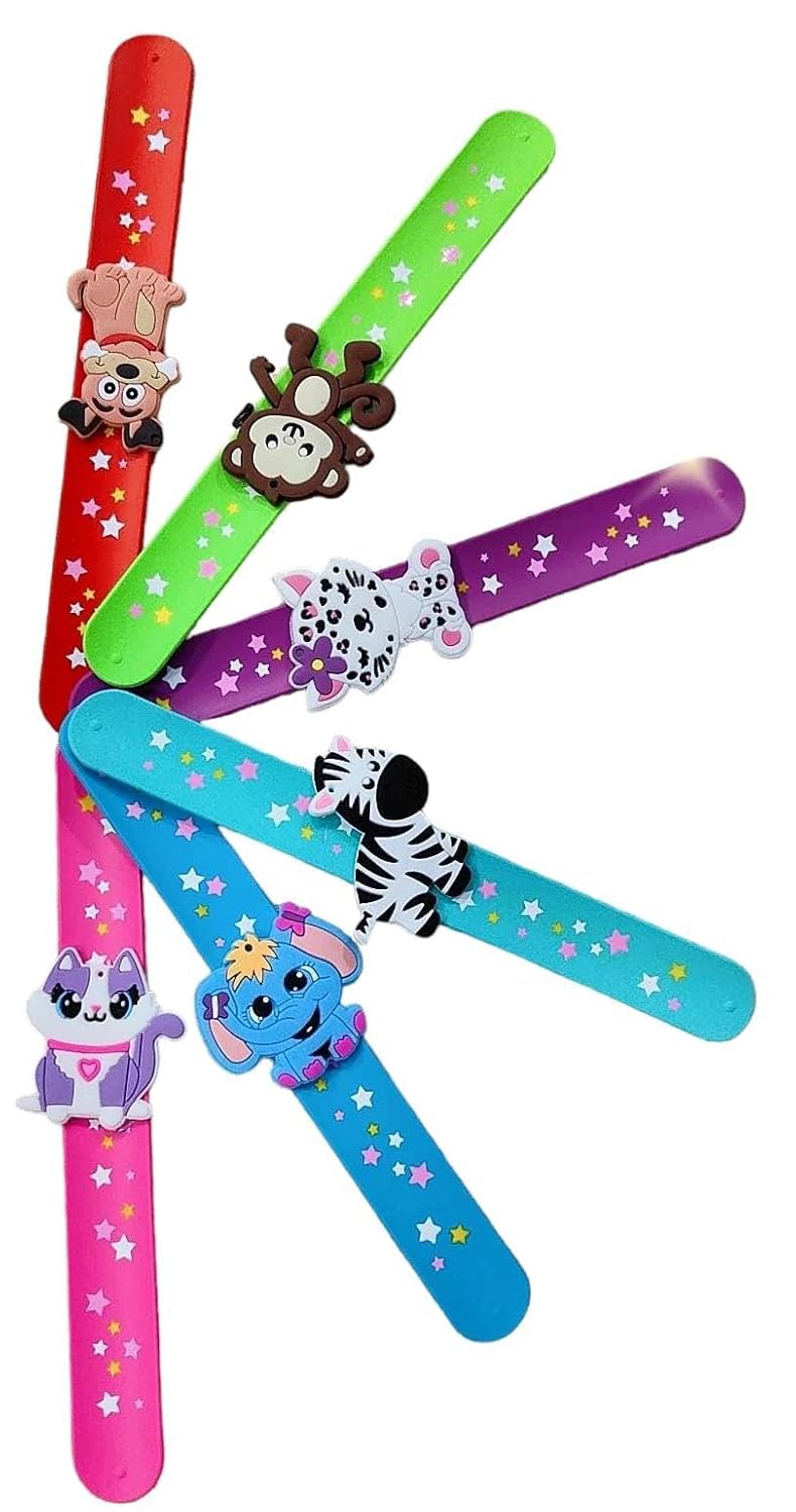 PARTISH Kids Wrist Band for Boys and Girls Pack of 6 Pcs l Silicone Slap Bracelets Bands, Birthday Return Gifts, Party Theme For Kids - Image 1