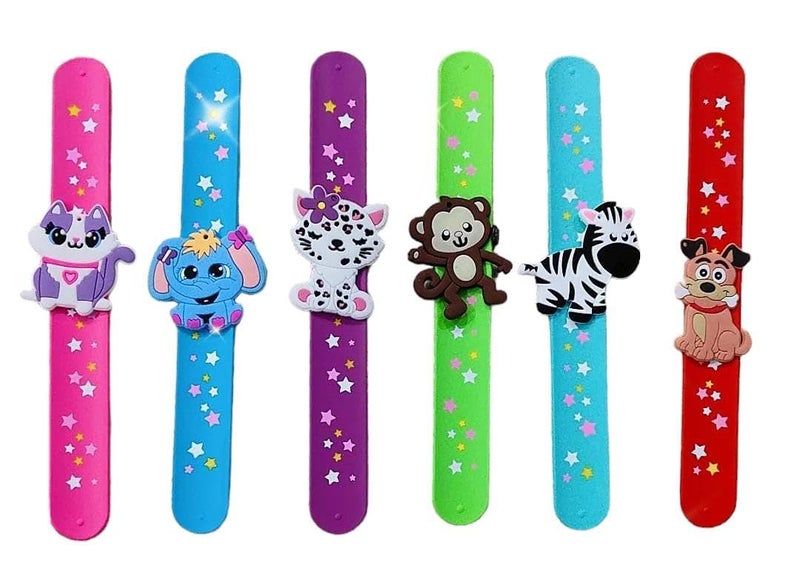 PARTISH Kids Wrist Band for Boys and Girls Pack of 6 Pcs l Silicone Slap Bracelets Bands, Birthday Return Gifts, Party Theme For Kids - Image 2