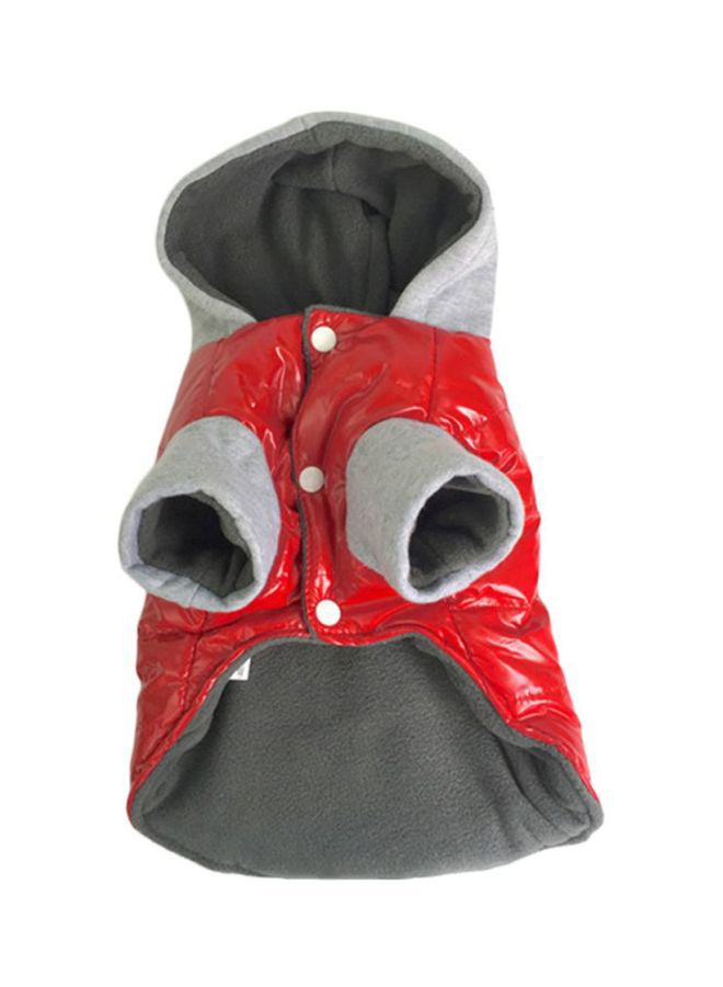 OUTAD Shine Thickening Winter Coat With Hoodie Red/Grey M - Image 1