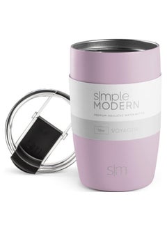 Simple Modern Simple Modern Travel Coffee Mug Tumbler with Flip Lid | Reusable Insulated Stainless Steel Cold Brew Iced Coffee Cup Thermos | Gifts for Women Men Him Her | Voyager Collection | 12oz | Purple  - Image 1