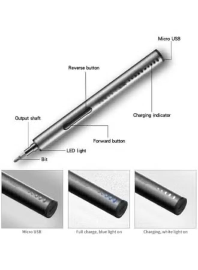 Mini Electric Screwdriver – 20-in-1 Cordless Rechargeable Set with 20 Bits for Professional Repairs - Image 2