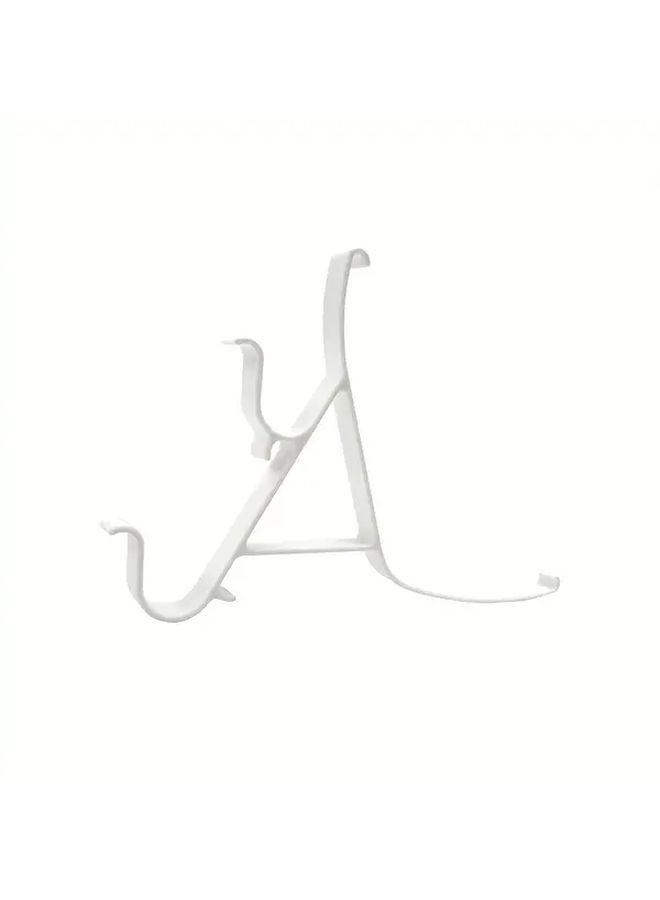 White Wall Mounted Fishing Rod Holder 2 Hooks No Drill Durable Plastic Space Saving - Image 4