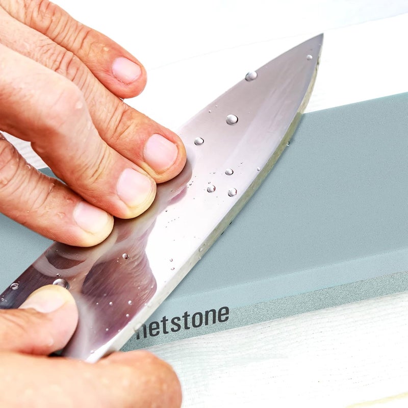 Whetstone Cutlery Sided, Gray Knife Stone-Dual 400/1000 Grit Wet Block-Sharpens and Polishes Sharp Tools and Kitchen, Hunting, and Pocket Knives by Whetstone, 1-Pack, Limestone - Image 4