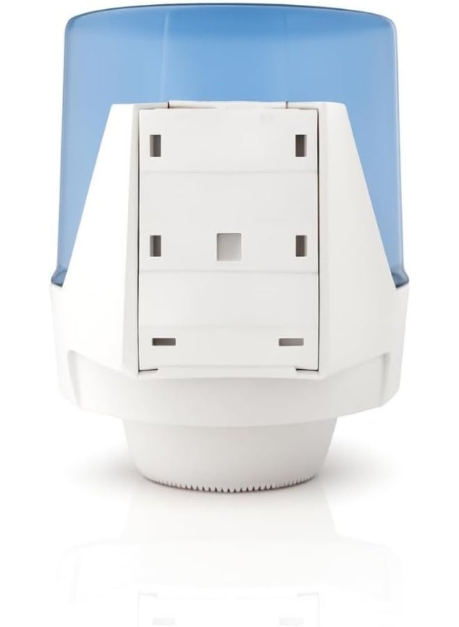 AKC Blue & White Maxi-Roll Center Pull Tissue Dispenser – Durable Wall-Mounted, Transparent Base, Easy to Refill, Space-Saving Design for Kitchen, Office, Restroom, Commercial & Home Use - Image 3