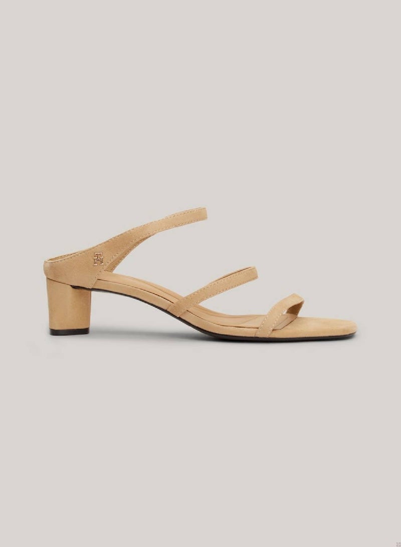 TOMMY HILFIGER Suede Strap Mid-Heel Sandals - Image 1