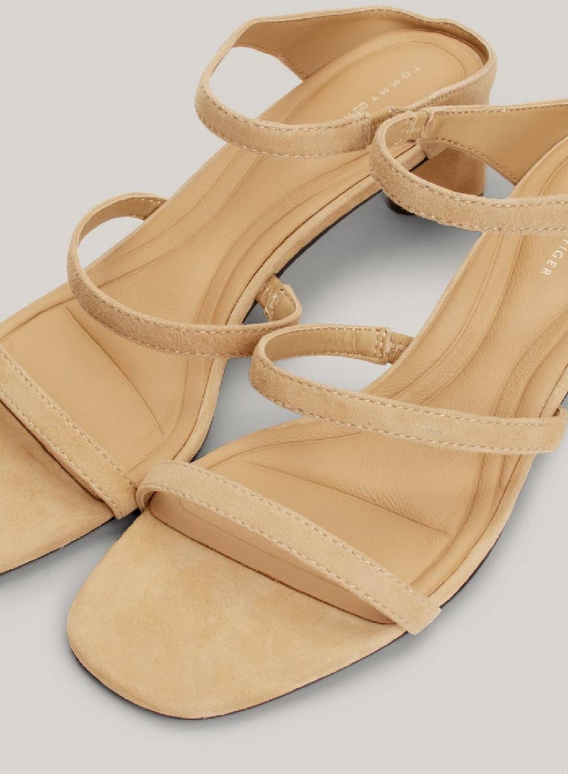 TOMMY HILFIGER Suede Strap Mid-Heel Sandals - Image 4