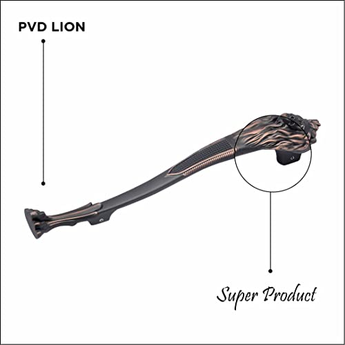 GLOXY ENTERPRISE Aluminum 12 Inch Heavy Duty Lion Shape Door Handle for Main Door Pull Push Brass Door Handle/Home and Door Decor for Home and Office Furniture (Copper Black Finish, Pack of 1) - Image 3