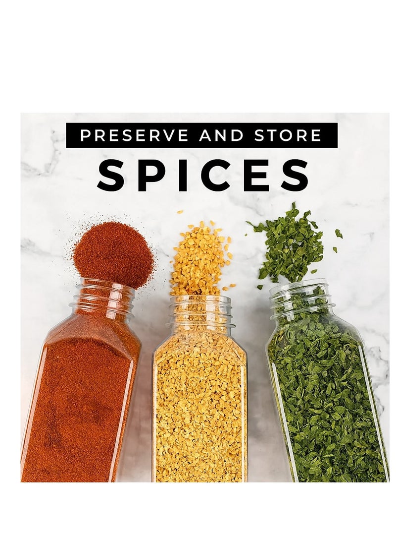 Lavish Empty Plastic Reusable Square Bottles 12Pcs 500ml/16Oz | Transparent Juice, Milk, Water Storage Containers with Black Caps | Portable Travel Size Beverage Bottles - Image 5