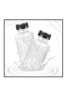 Lavish 250 ml Empty Containers Transparent Plastic, 48 Pcs Square Bottles with Secure Black Lids  - Image 3