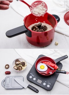 YelaJoy 49pcs Kitchen Toys Kids Kitchen Pretend Play Toys Set, Kids Play Cooking Set with Pots and Pans, Bbq Grill, Cutting Play Food and Vegetables, Play Kitchen Accessories for Girls Boys Toddlers  - Image 5