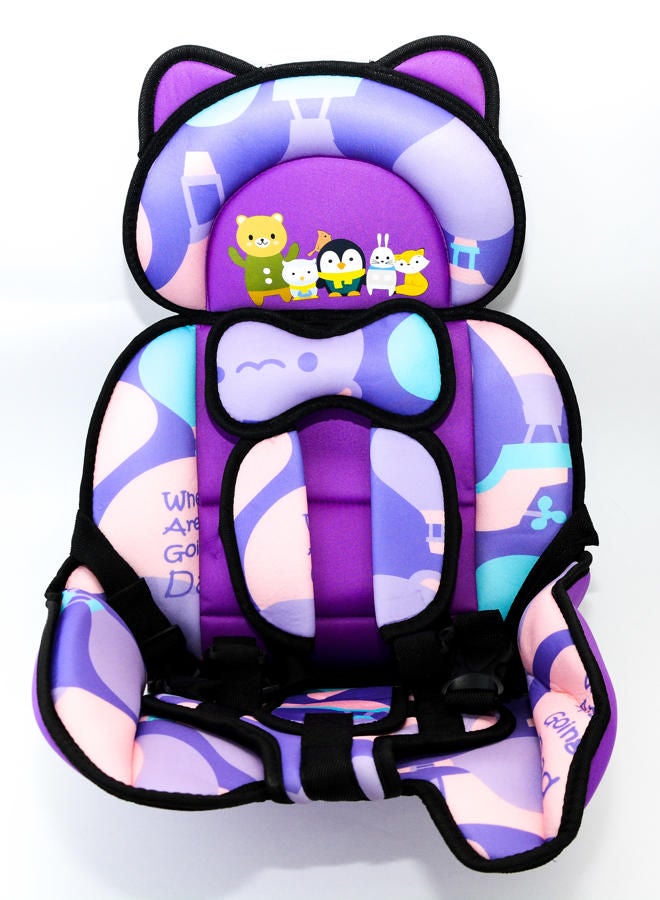 Baby Car Seat - Bear Purple&White - Image 1