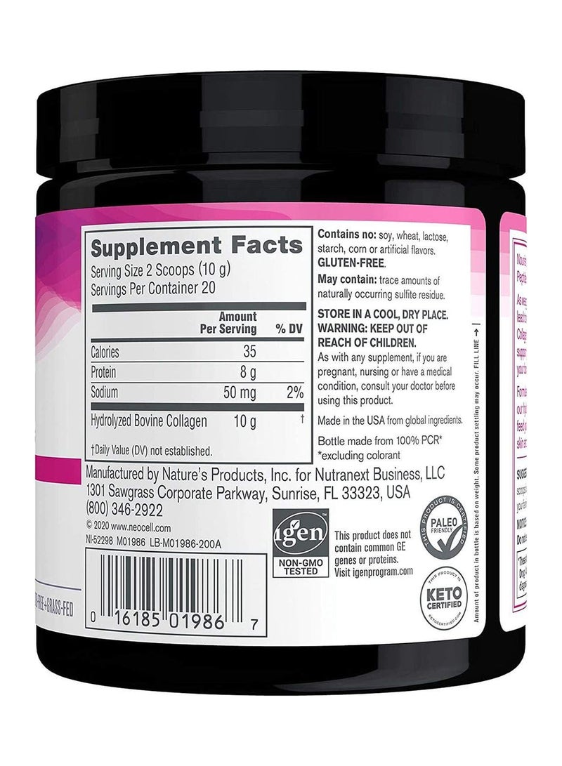Neocell Grassfed Collagen Peptide Powder (Type 1&3) 10g collagen peptides 7 Oz Unflavored | Supports Healthy Hair, Skin, Nail & Joints - Image 2
