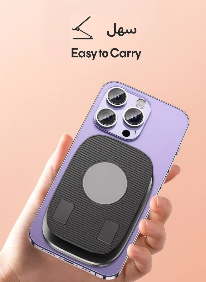 360° Foldable Desktop Phone Stand black& white option - Image 5