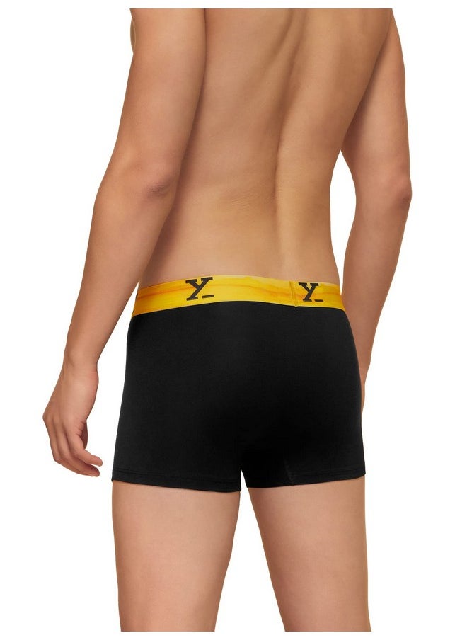 XYXX - XYXX Men's Underwear Dynamo IntelliSoft Antimicrobial Micro Modal Trunk Pack of 3 (Coral DEEP SEA Blue;Splash Blue;Helios Black; XL) - Image 1