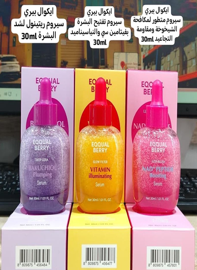 إيكوالبيري مجموعة العناية من إيكوالبيري سيروم إيكوالبيري لاش بلاش ناد ببتيد المعزز 30 مل، وسيروم فيتامين سيريا العميق المضيء 30 مل، وسيروم باكوتشيول الممتلئ 30 مل - Image 1