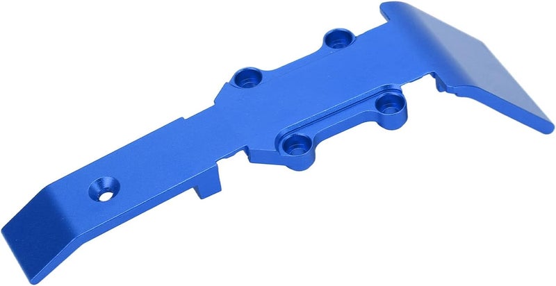 RC Car Skid Plate,Portable Lightweight Aluminum Alloy Front Skid Plate Replacement Parts for 1/16 RC Car (Blue) - Image 1