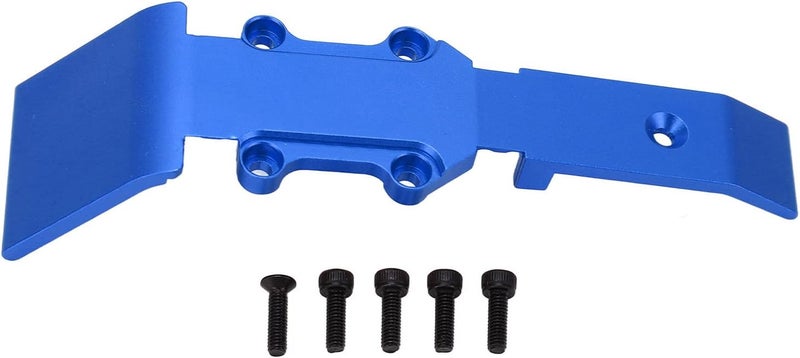 RC Car Skid Plate,Portable Lightweight Aluminum Alloy Front Skid Plate Replacement Parts for 1/16 RC Car (Blue) - Image 2