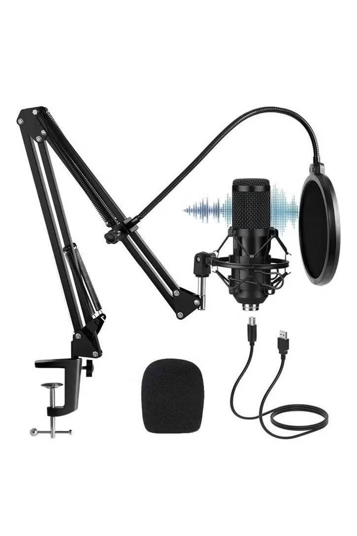 UMIXPRO USB Condenser Microphone Kit Plug and Play Streaming Podcast PC Mic With Sound Card Boom Arm Shock Mount Pop Filter Professional Recording Microphone For Youtuber - Image 1