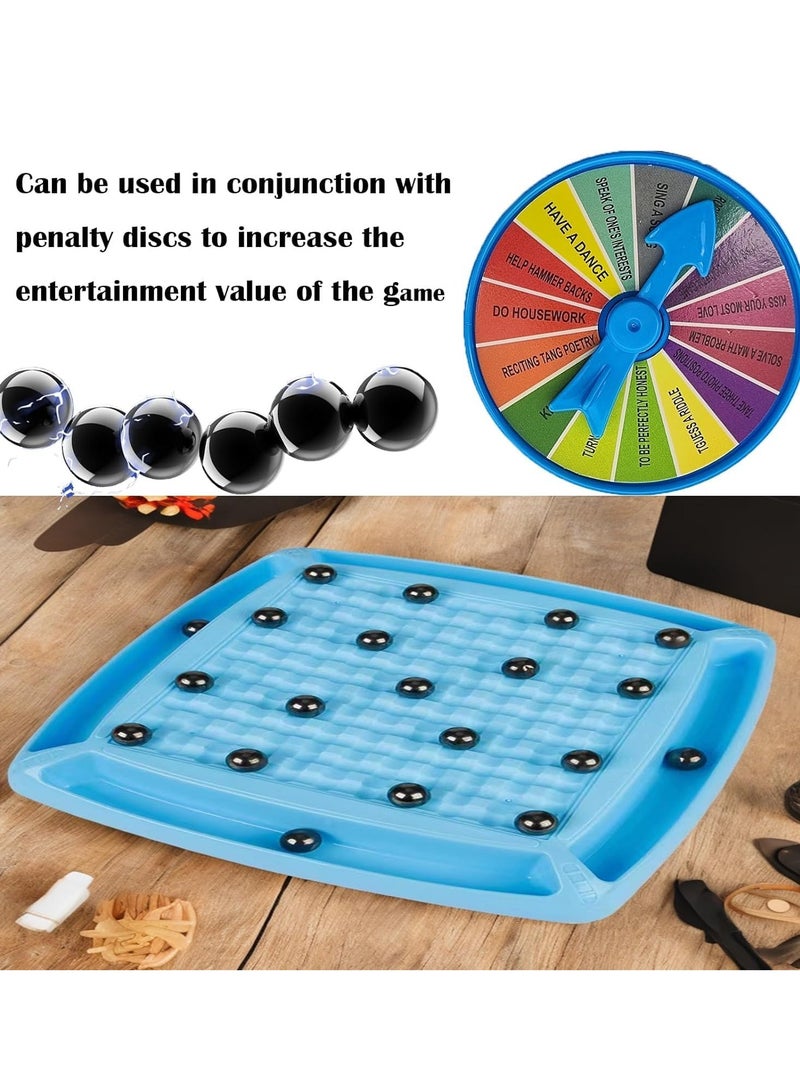 "Magnetic Strategy Game for Kids & Adults – 2025 Multiplayer Magnet Ball Challenge with Spinner – Fun Family Party Tabletop Game, Travel-Friendly Puzzle for Ages 6+"