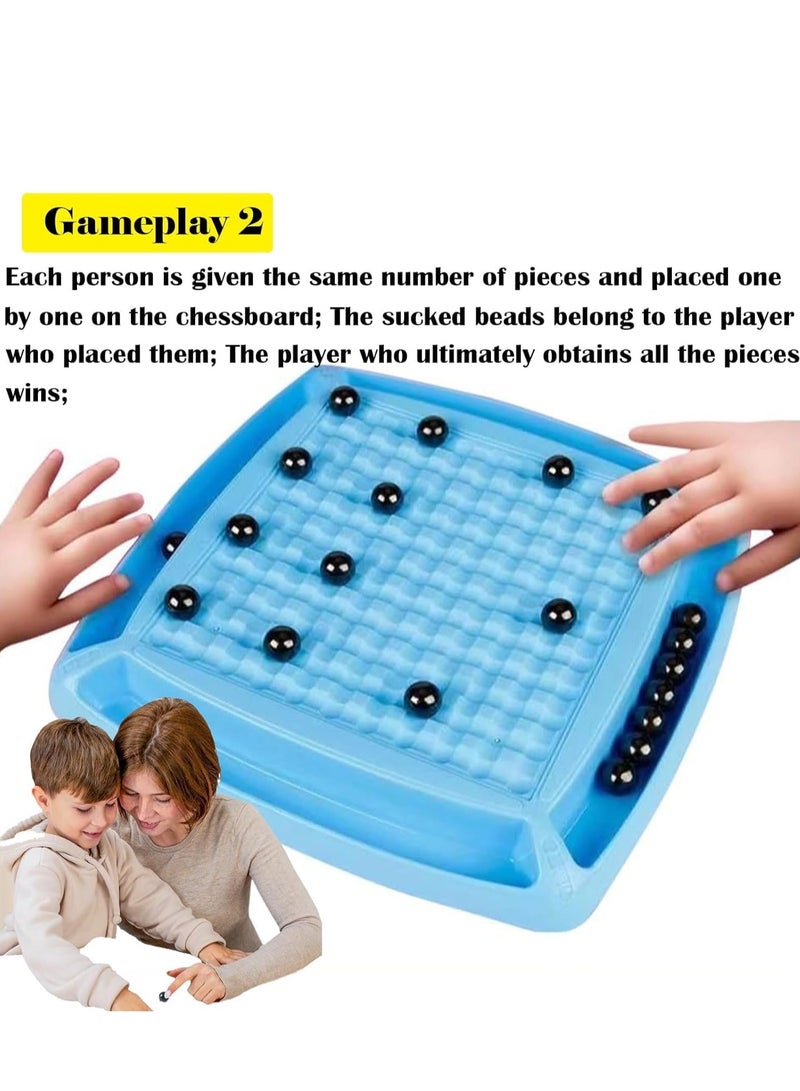 "Magnetic Strategy Game for Kids & Adults – 2025 Multiplayer Magnet Ball Challenge with Spinner – Fun Family Party Tabletop Game, Travel-Friendly Puzzle for Ages 6+"